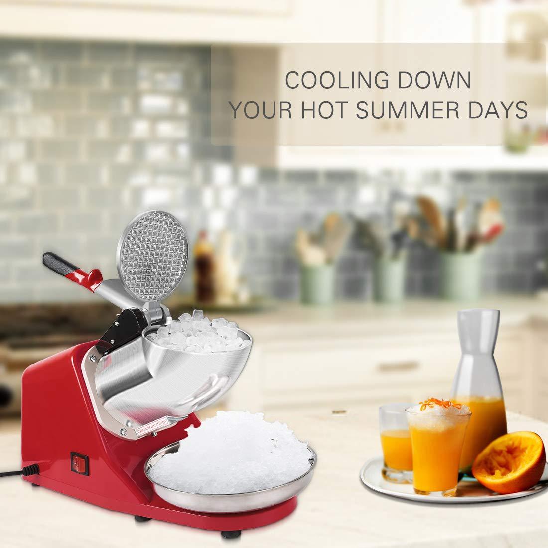VIVOHOME Électrique Ice Shaver Snow Cone Maker Machine Silver 143lbs/hr pour usage domestique et commercial