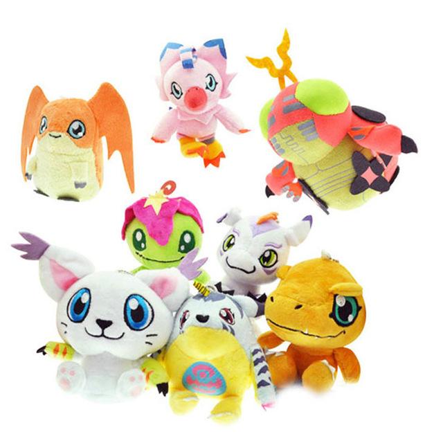 ቆንጆ 12CM Digimon Toys Adventure Agumon Patamon አስቂኝ የታሸገ ጋቡሞን ለልጆች አሻንጉሊቶች
