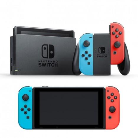 Nintendo Switch avec Joy-Con bleu fluo/rouge fluo
