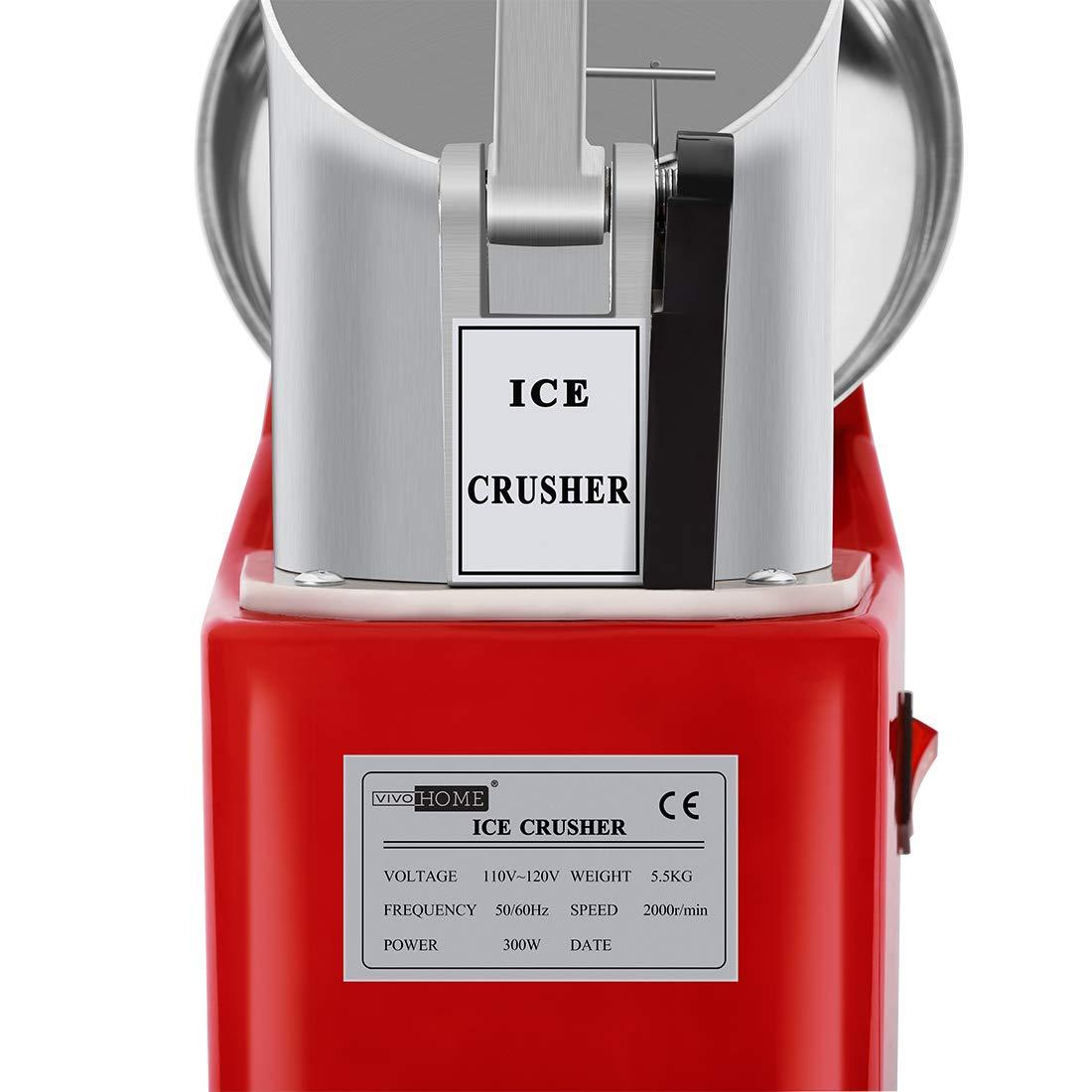 VIVOHOME Électrique Ice Shaver Snow Cone Maker Machine Silver 143lbs/hr pour usage domestique et commercial