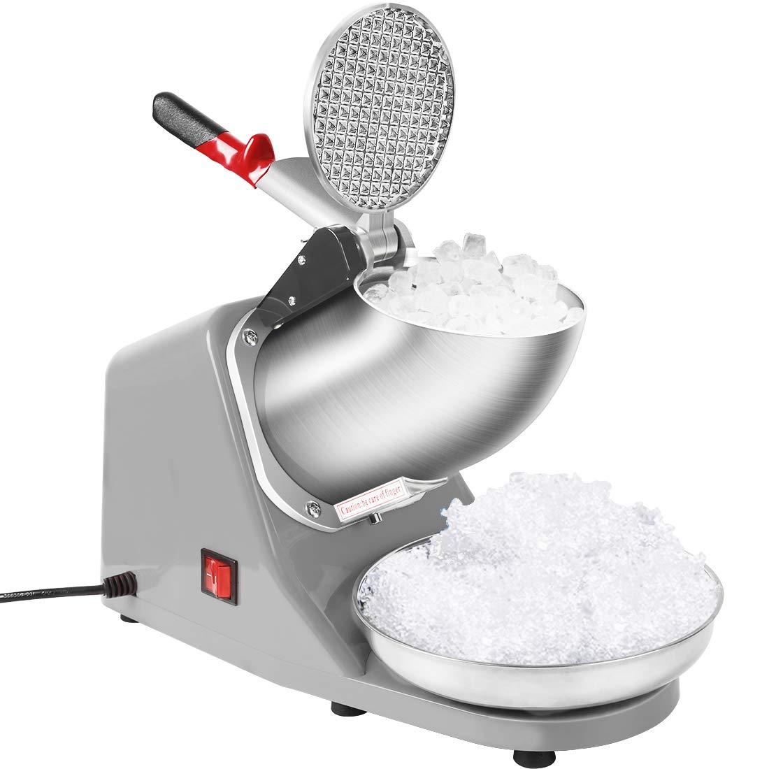 VIVOHOME Électrique Ice Shaver Snow Cone Maker Machine Silver 143lbs/hr pour usage domestique et commercial