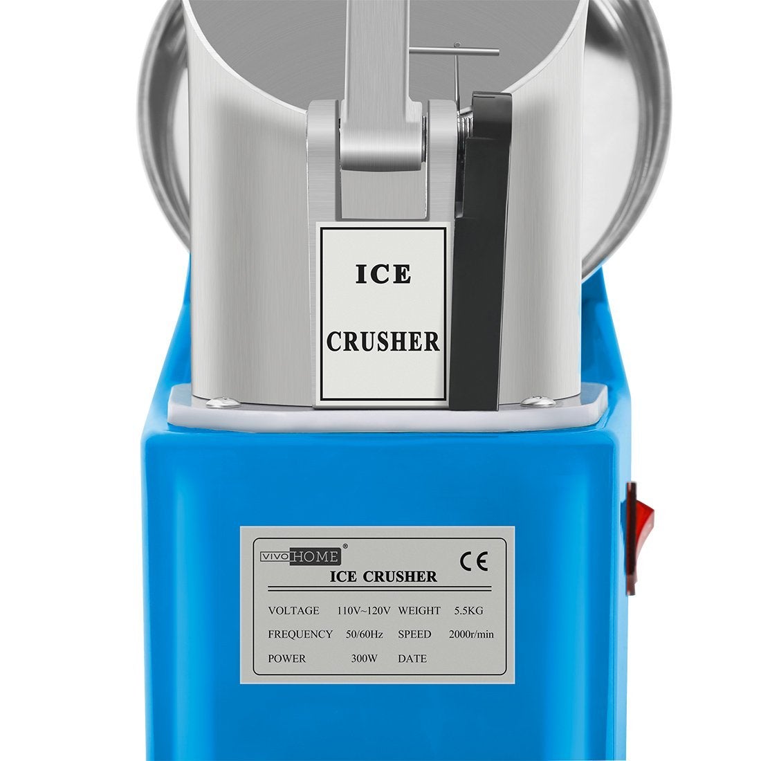 VIVOHOME Électrique Ice Shaver Snow Cone Maker Machine Silver 143lbs/hr pour usage domestique et commercial