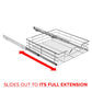 Cabinet Pull Out Shelves – 5”High Slide Out Cabinet Organizer Basket – Heavy Gauge Metal Wire - Pull Out Drawer For Kitchen Cabinets – 5 year Limited Warranty.