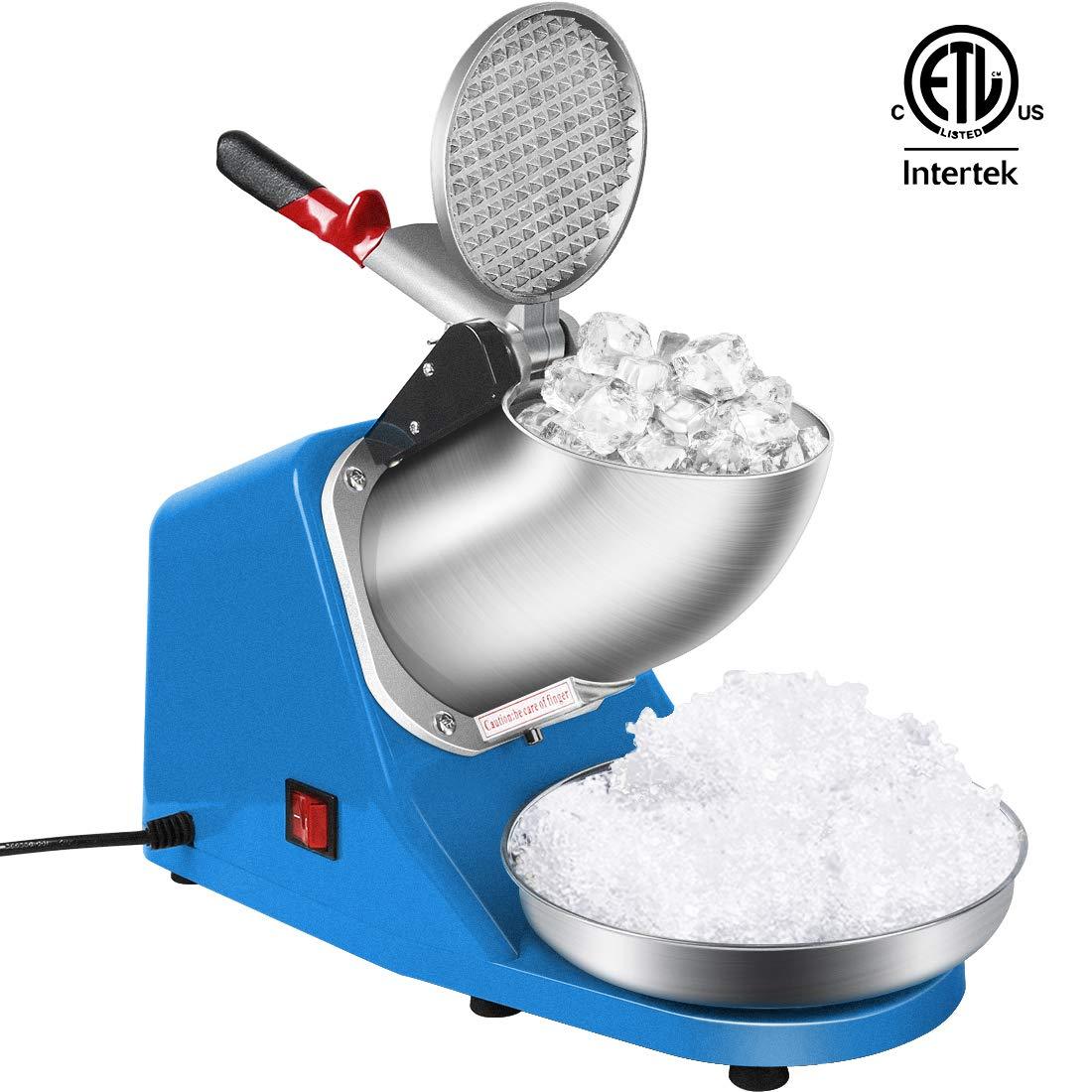 VIVOHOME Électrique Ice Shaver Snow Cone Maker Machine Silver 143lbs/hr pour usage domestique et commercial