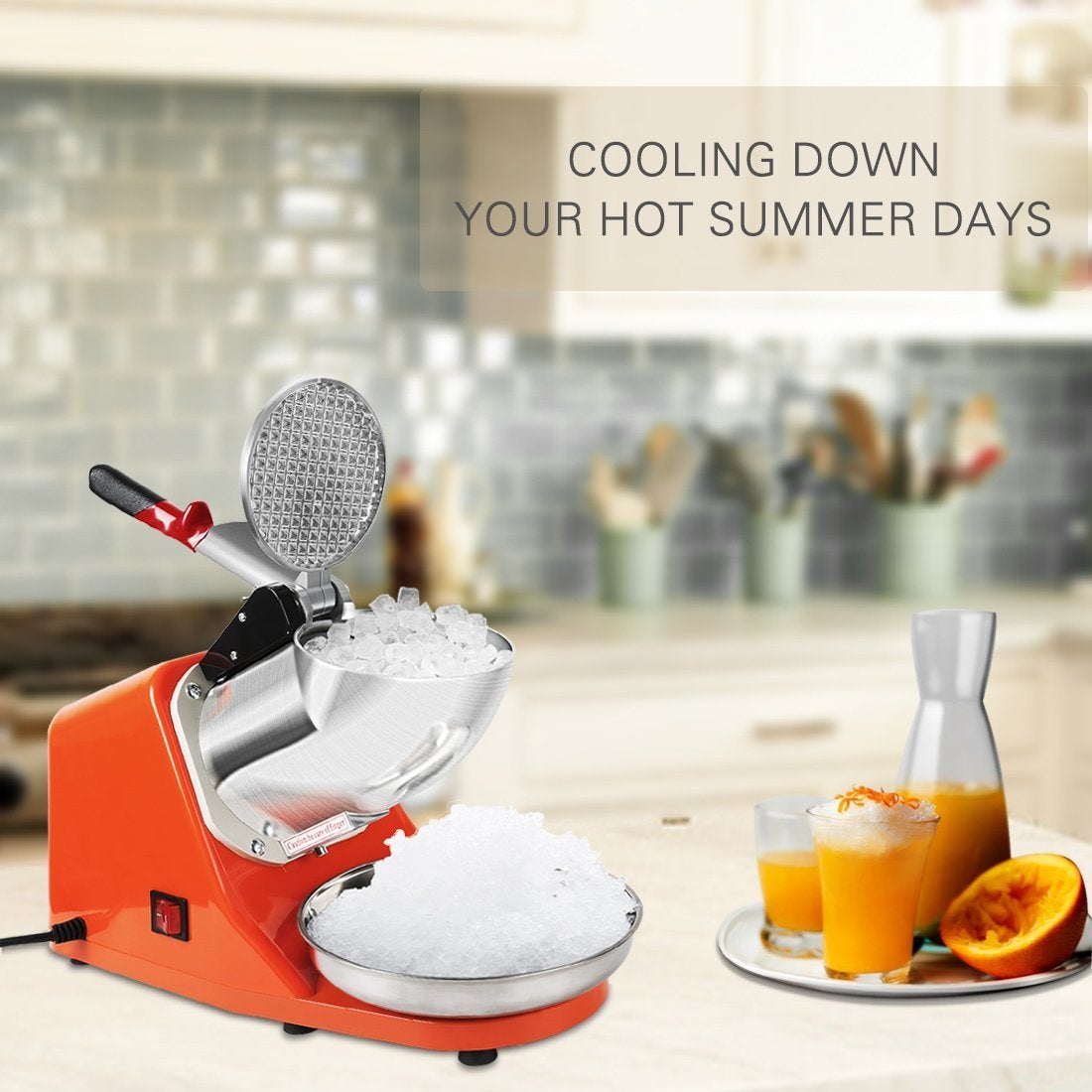 VIVOHOME Électrique Ice Shaver Snow Cone Maker Machine Silver 143lbs/hr pour usage domestique et commercial