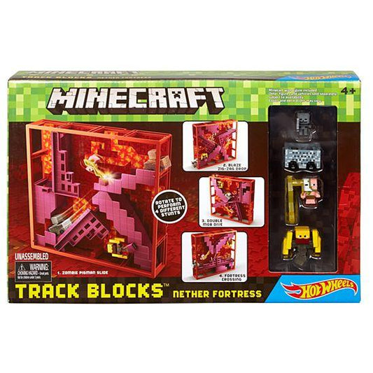 Minecraft Hot Wheels Nether Fortress Play አዘጋጅን ያግዳል።