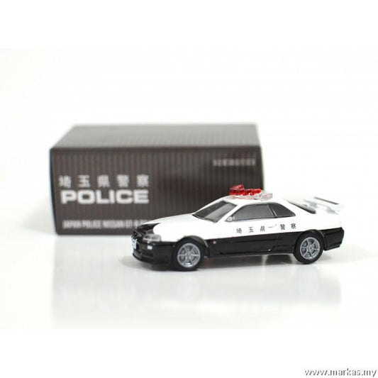 Tarmac Works X Greenlight 1/64 Nissan GTR R 34 police japonaise