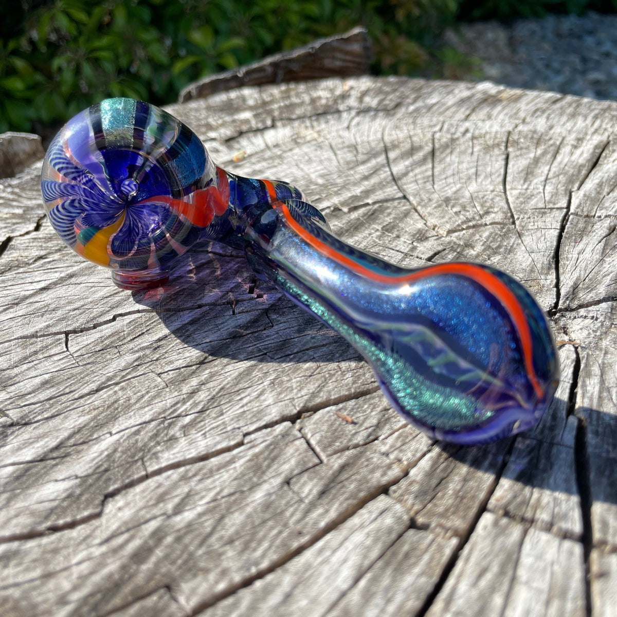 Heady Dichroic Horned Bowl