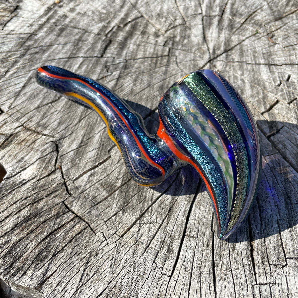 Heady Dichroic Horned Bowl