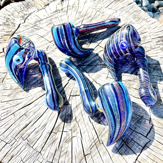 Heady Dichroic Horned Bowl