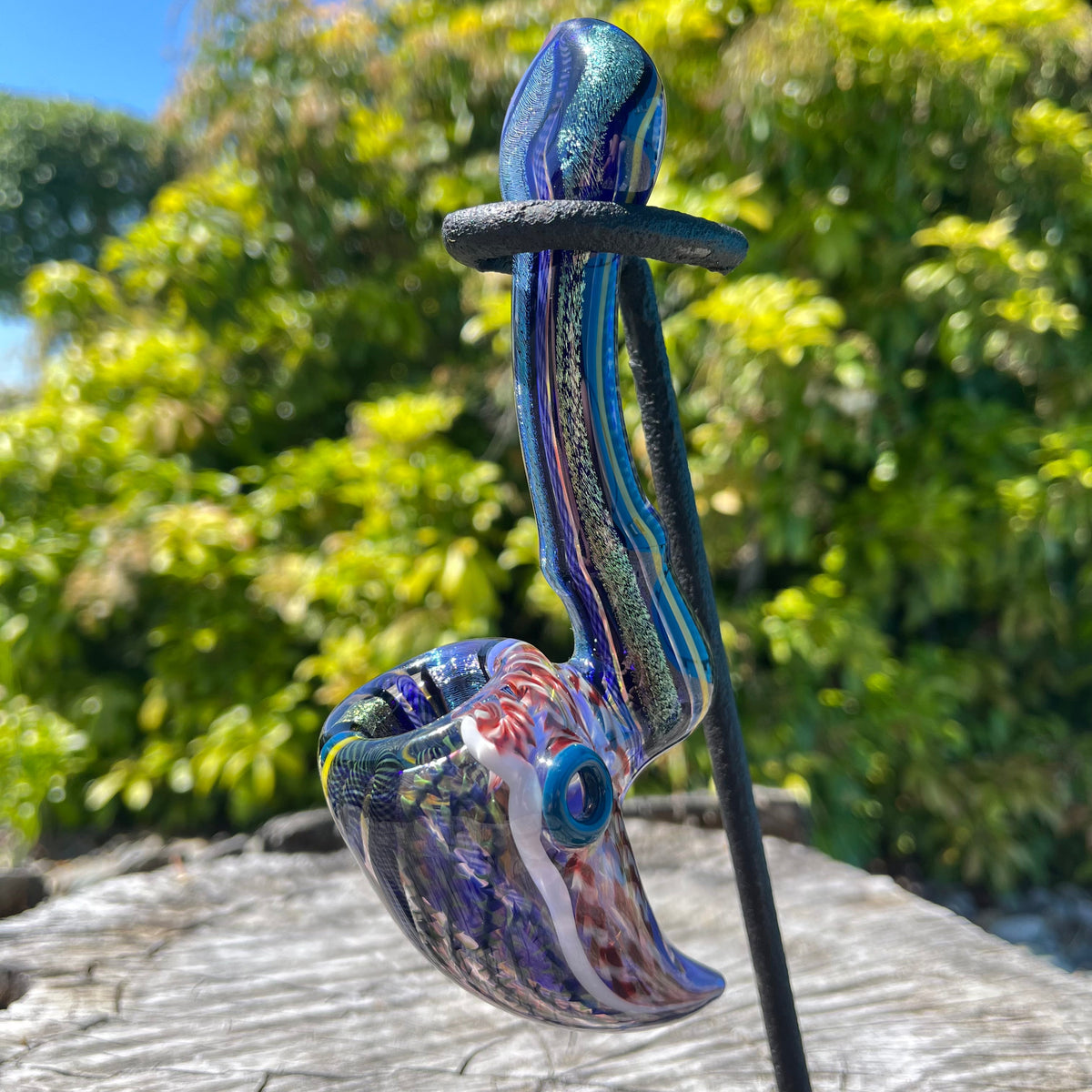 Heady Dichroic Horned Bowl