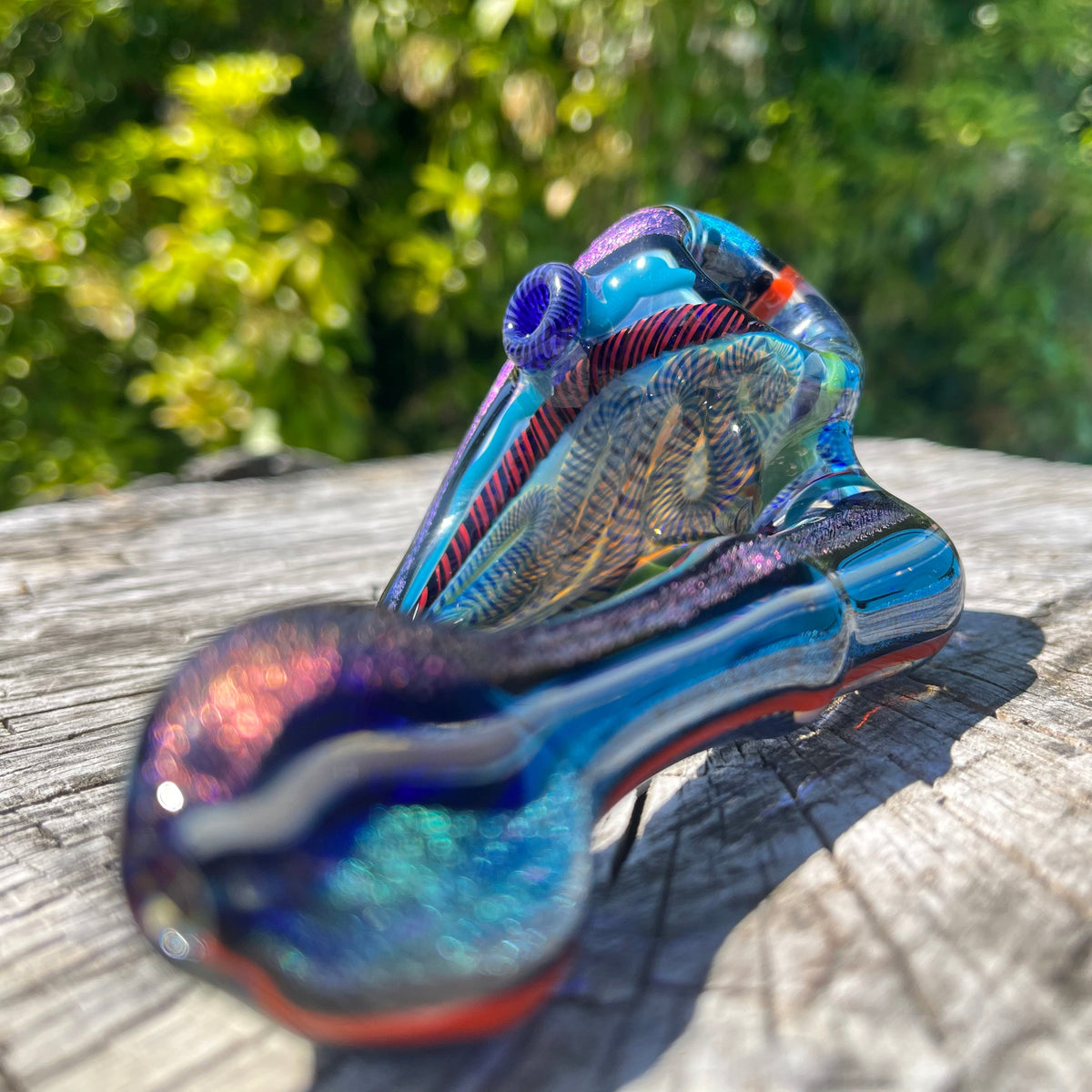 Heady Dichroic Horned Bowl