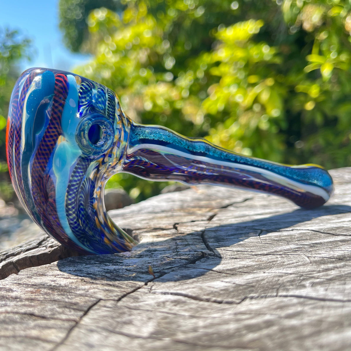 Heady Dichroic Horned Bowl