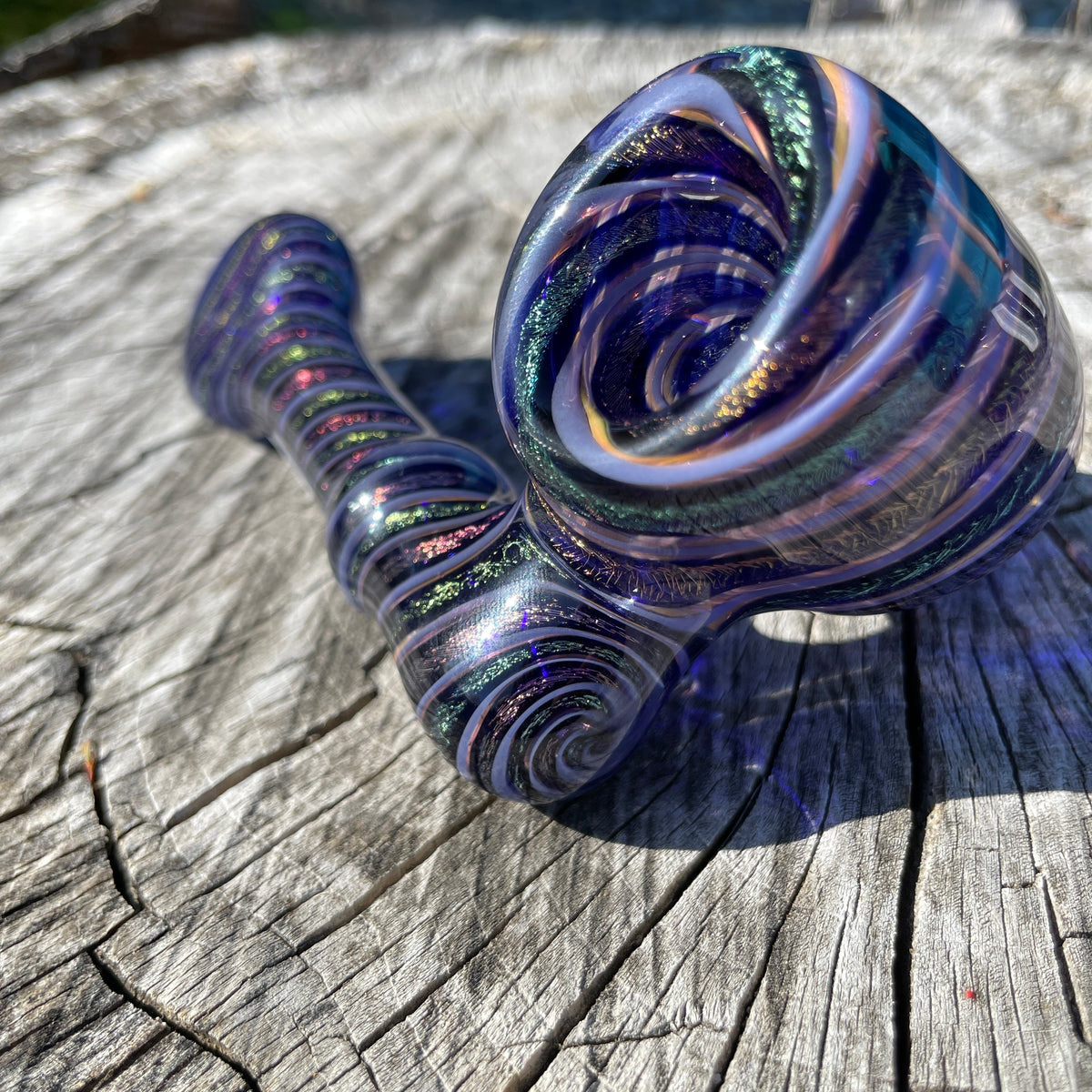 Heady Dichroic Horned Bowl