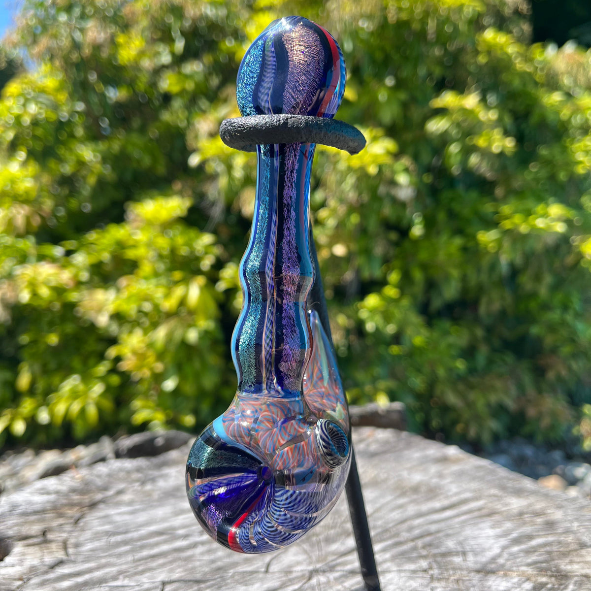 Heady Dichroic Horned Bowl