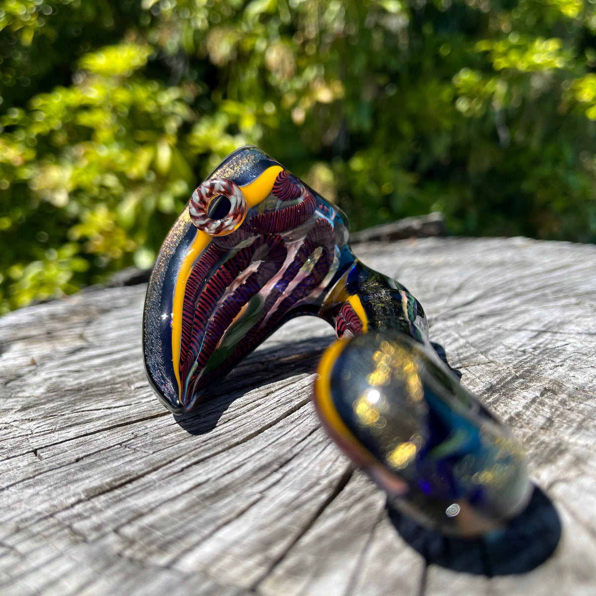 Heady Dichroic Horned Bowl