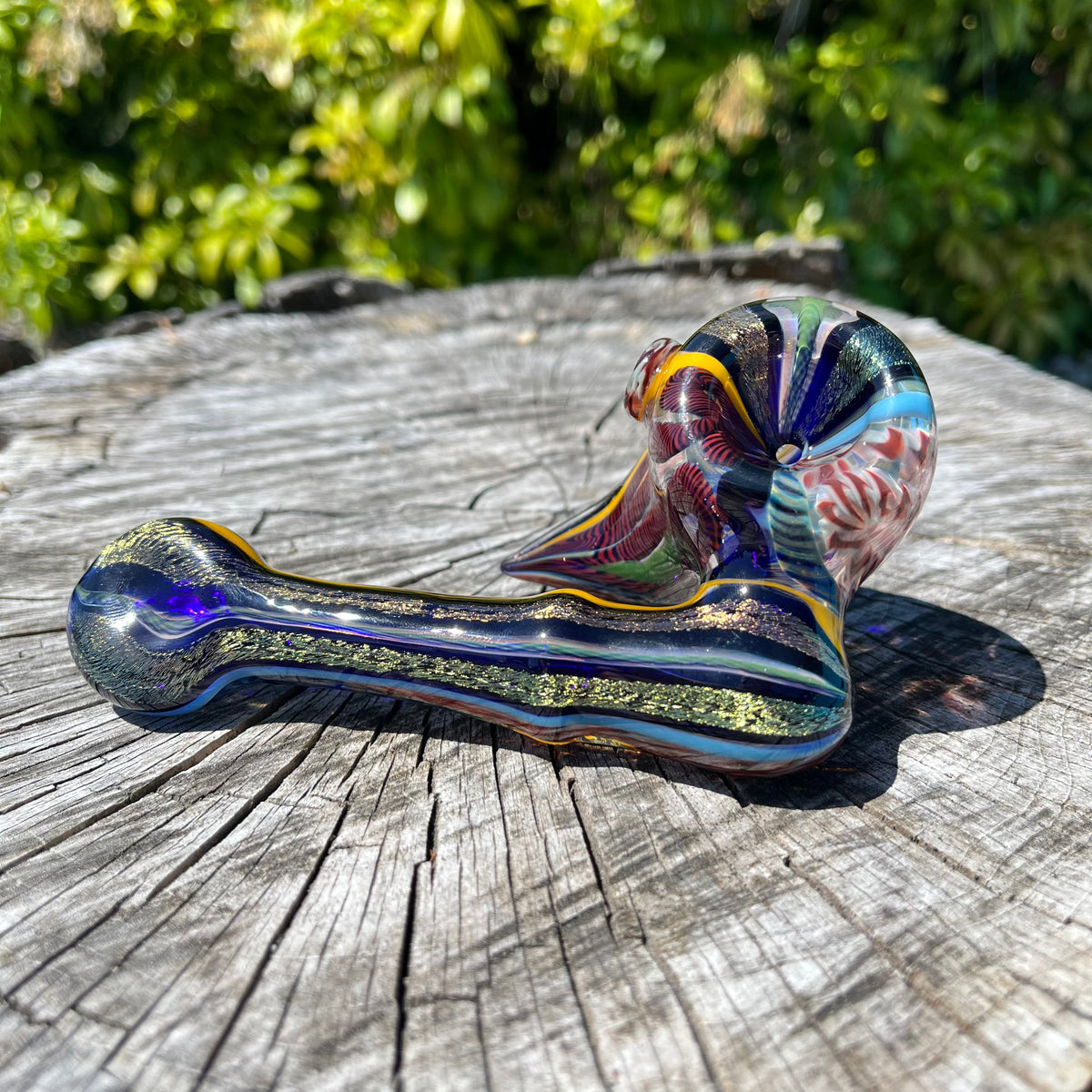 Heady Dichroic Horned Bowl