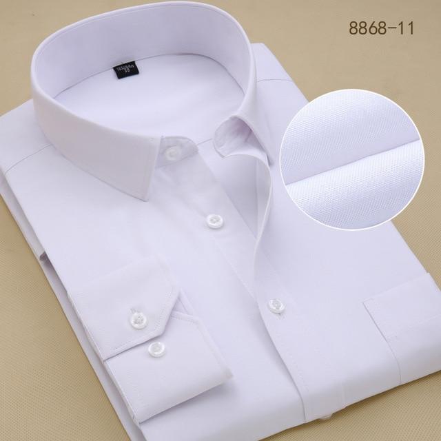 Chemise blanche à manches longues formelle pour homme