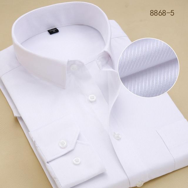 Chemise blanche à manches longues formelle pour homme