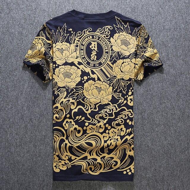 T-shirt homme en coton à col rond imprimé