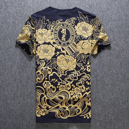 T-shirt homme en coton à col rond imprimé
