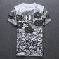 T-shirt homme en coton à col rond imprimé
