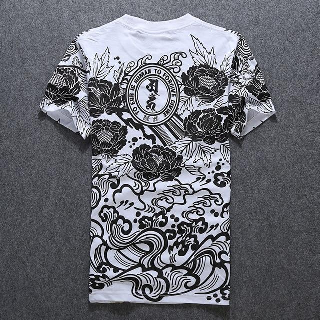 T-shirt homme en coton à col rond imprimé